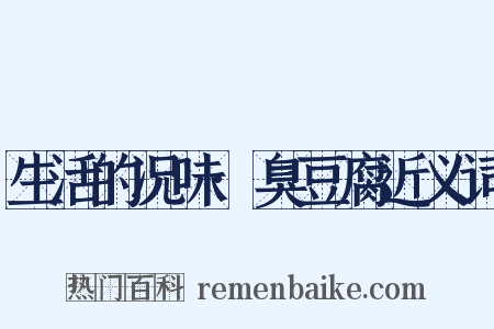 生活的况味·臭豆腐近义词是什么意思的图片